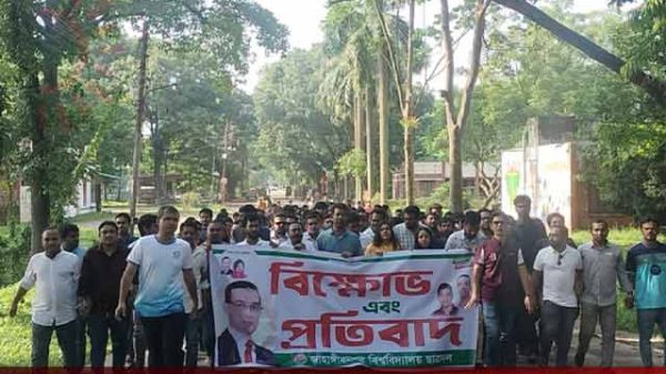 জাবি ছাত্রদলের বিক্ষোভ মিছিল